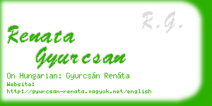renata gyurcsan business card