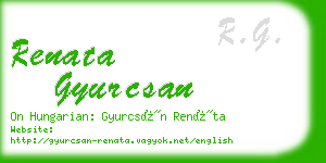 renata gyurcsan business card